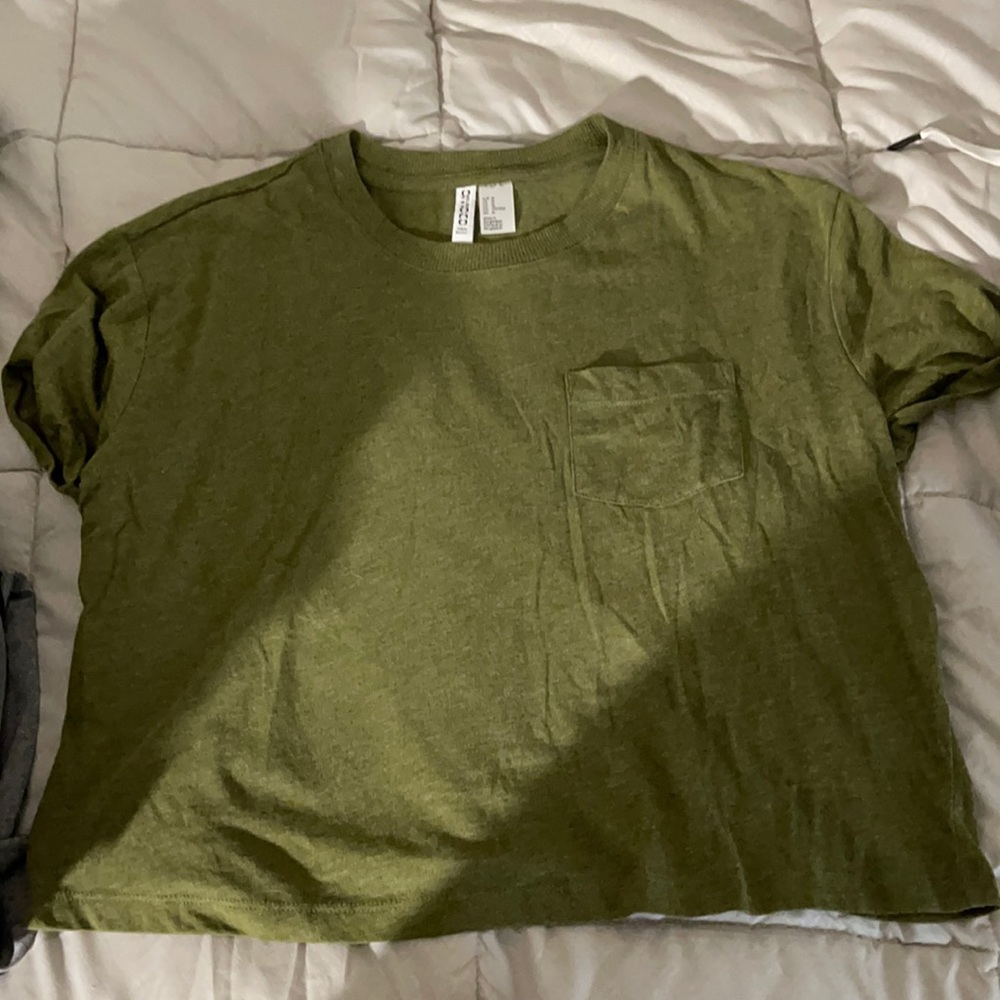 Olive Green Crop Top (medium)